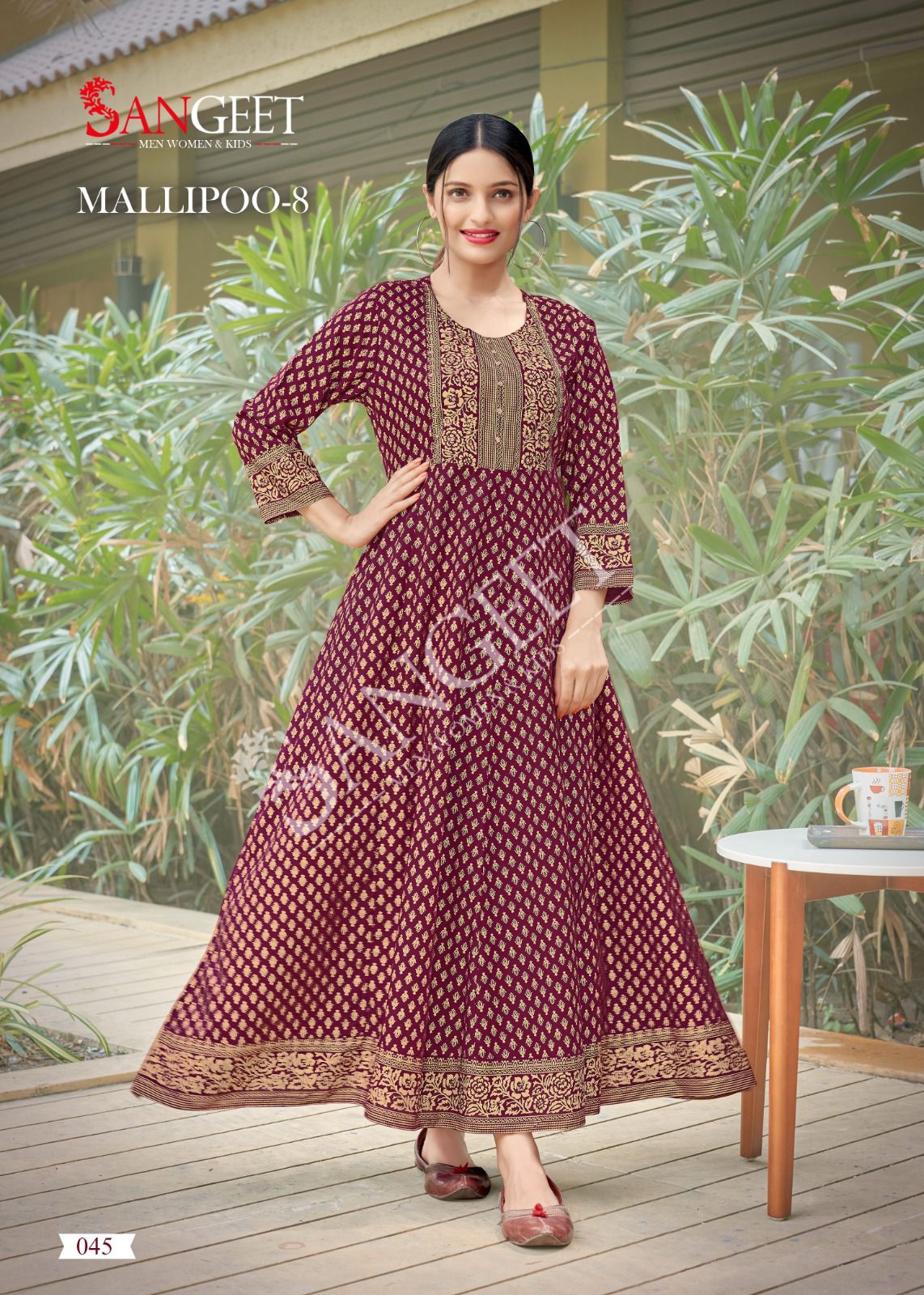 Sangeet Mallipoo 8  Anarkali Kurti Catalog